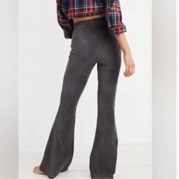 Aerie Groove On Velour Rib Flared High Rise Pants Size Women's size XL - Picture 2 of 6